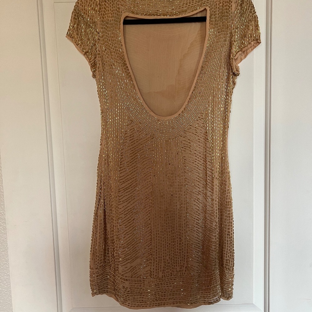 Gold ASOS beaded dress